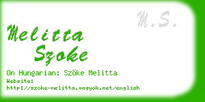 melitta szoke business card
